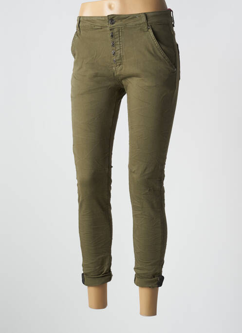 Pantalon slim vert PLACE DU JOUR pour femme