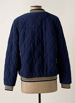 Blouson col v bleu ONADO femme
