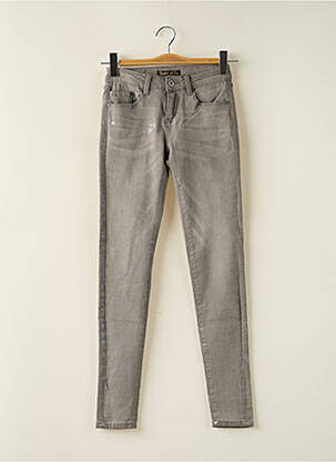 Jeans skinny taille normale taille normale gris TOXIK3 femme