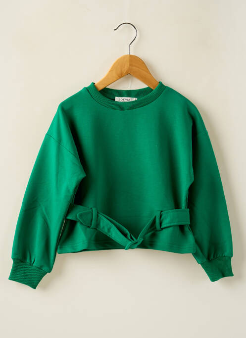 Sweat-shirt vert LOEVIA pour fille