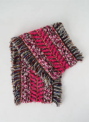 Echarpe maille grosse maille rose JOSÉLISE femme