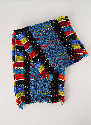 Echarpe maille grosse maille bleu JOSÉLISE femme