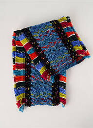 Echarpe maille grosse maille bleu JOSÉLISE femme