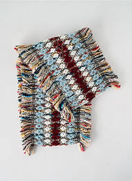 Echarpe maille grosse maille bleu JOSÉLISE femme