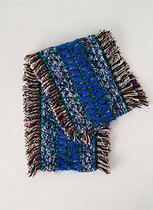 Echarpe maille grosse maille bleu JOSÉLISE femme