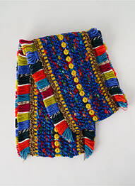 Echarpe maille grosse maille bleu JOSÉLISE femme