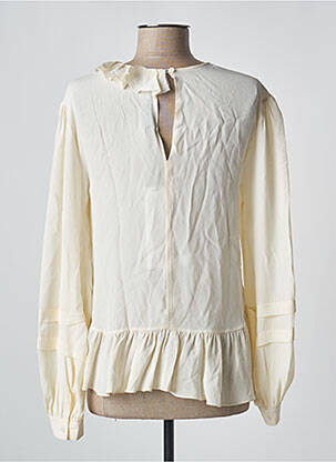 Blouse poignets boutonnés avec fente manches longues beige IRO femme