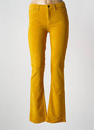 Pantalon droit stretch taille normale jaune MAISON SARAH LAVOINE femme