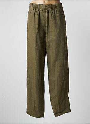 Pantalon droit taille haute taille haute vert ASPESI femme
