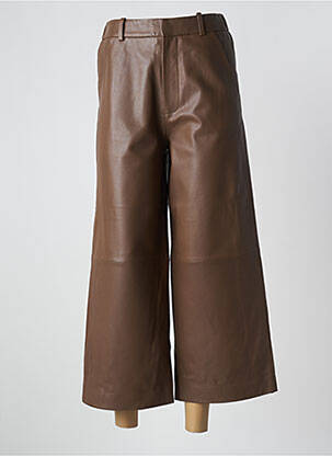 Pantalon 7/8 taille haute taille haute marron VALENTINE GAUTHIER femme