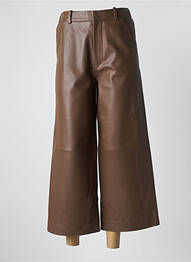 Pantalon 7/8 taille haute taille haute marron VALENTINE GAUTHIER femme