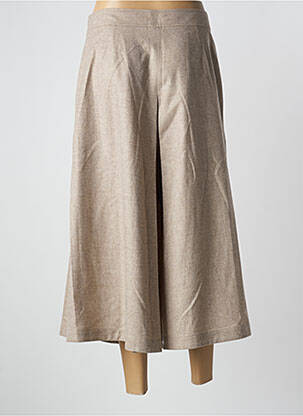 Pantacourt taille haute taille haute beige ASPESI femme