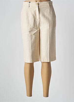 Bermuda taille à pinces taille haute beige PINKO femme