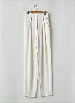 Pantalon droit taille à pinces taille haute beige IRO femme