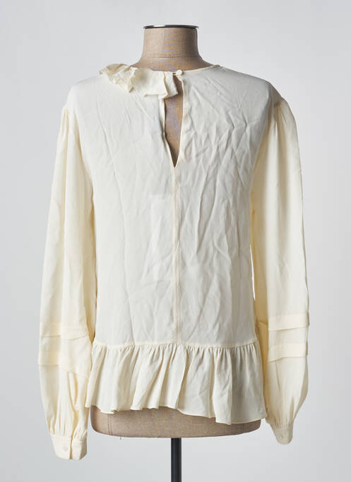 Blouse fermeture boutonnée au dos manches longues beige IRO femme
