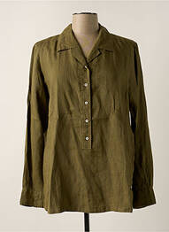 Blouse poignets boutonnés avec fente manches longues vert ASPESI femme