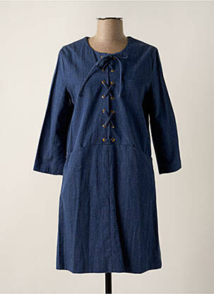 Robe mi-longue manches 3/4 manches 3/4 bleu INES DE LA FRESSANGE femme