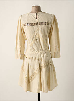 Robe courte manches 3/4 manches 3/4 beige IRO femme