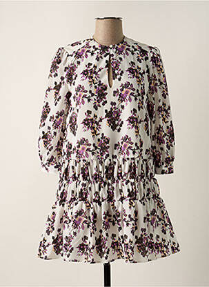 Robe courte manches 3/4 manches 3/4 blanc PINKO femme