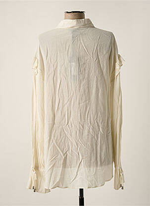 Chemisier tissage crêpe manches longues beige PINKO femme