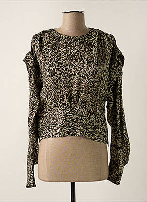 Blouse poignets boutonnés avec fente manches longues beige IRO femme
