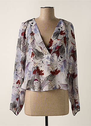Blouse légère et transparente manches longues bleu IRO femme