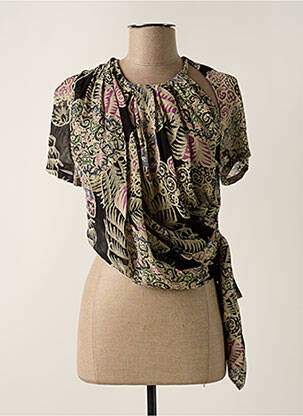 Blouse légère et transparente manches courtes noir IRO femme