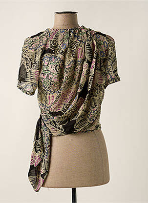 Blouse légère et transparente manches courtes noir IRO femme