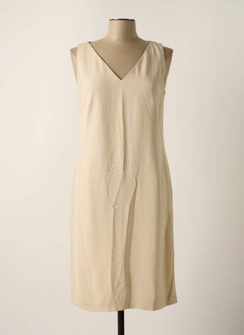 Robe mi-longue beige HUGO BOSS pour femme