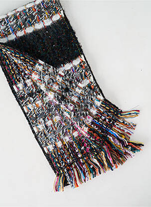 Echarpe tissage chiné noir JOSÉLISE femme
