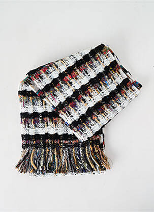 Echarpe tissage jacquard noir JOSÉLISE femme