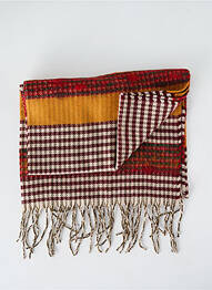 Echarpe imprimé carreaux rouge JOSÉLISE femme