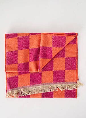 Echarpe imprimé carreaux orange JOSÉLISE femme