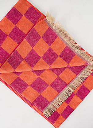 Echarpe imprimé carreaux orange JOSÉLISE femme