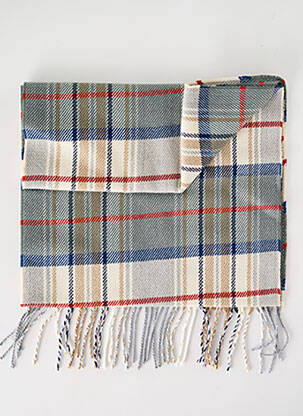 Echarpe imprimé carreaux bleu JOSÉLISE femme