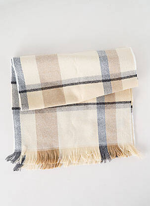 Echarpe imprimé carreaux beige JOSÉLISE femme