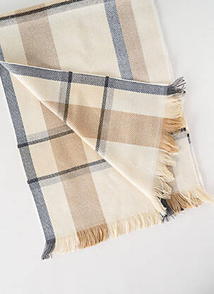 Echarpe imprimé carreaux beige JOSÉLISE femme