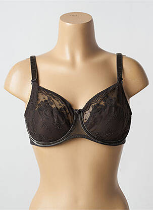 Soutien-gorge légère et transparente haut soutien-gorge emboitant marron EMPREINTE femme
