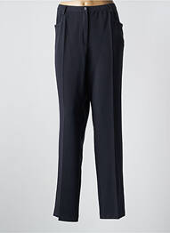 Pantalon droit tissage crêpe taille normale bleu FRANCOISE DE FRANCE femme
