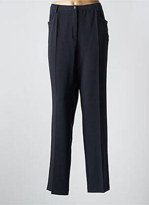 Pantalon droit tissage crêpe taille normale bleu FRANCOISE DE FRANCE femme