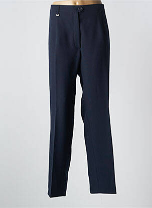 Pantalon droit taille à pinces taille haute bleu RICHY femme