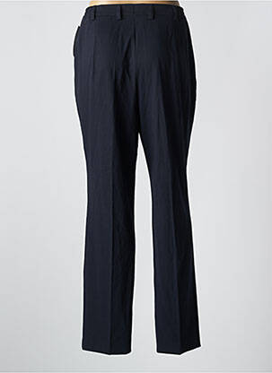 Pantalon droit tissage crêpe taille haute bleu RICHY femme