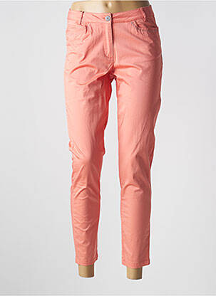 Pantalon 7/8 tissage popeline taille normale orange THALASSA femme
