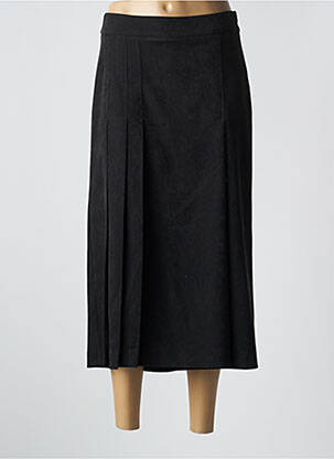 Pantacourt taille haute taille haute noir QUATRE VINGT JOURS femme