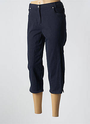 Pantacourt tissage popeline taille normale bleu RICHY femme