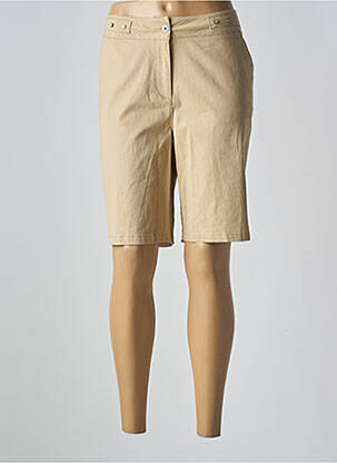 Bermuda tissage popeline taille normale beige THALASSA femme
