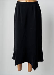 Jupe longue tissage crêpe noir ATIAN femme