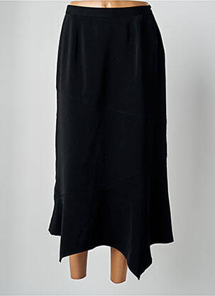 Jupe longue tissage crêpe noir ATIAN femme