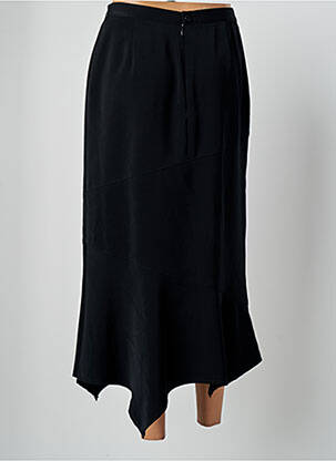 Jupe longue coupe asymétrique noir ATIAN femme