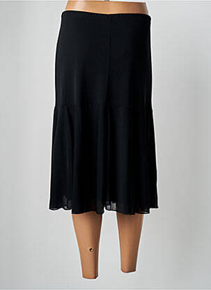 Jupe mi-longue stretch noir MANADOUR femme